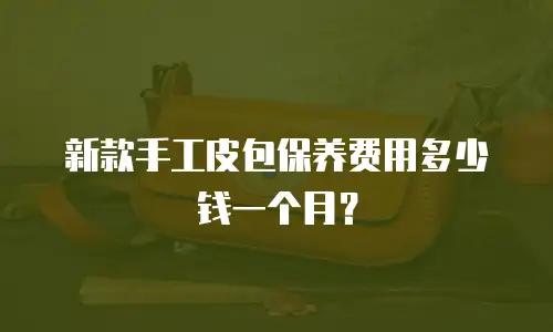 新款手工皮包保养费用多少钱一个月？
