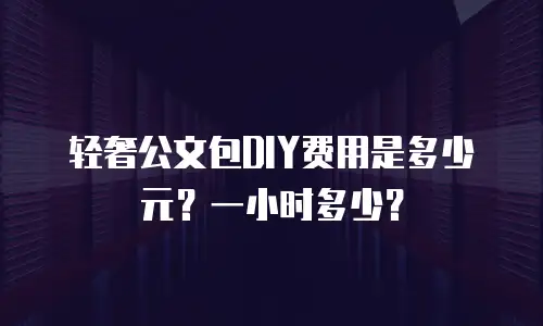 轻奢公文包DIY费用是多少元？一小时多少？