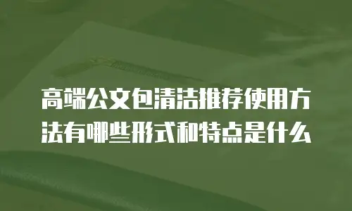 高端公文包清洁推荐使用方法有哪些形式和特点是什么