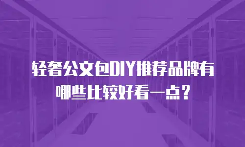 轻奢公文包DIY推荐品牌有哪些比较好看一点？