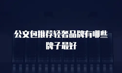 公文包推荐轻奢品牌有哪些牌子最好
