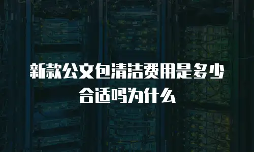 新款公文包清洁费用是多少合适吗为什么