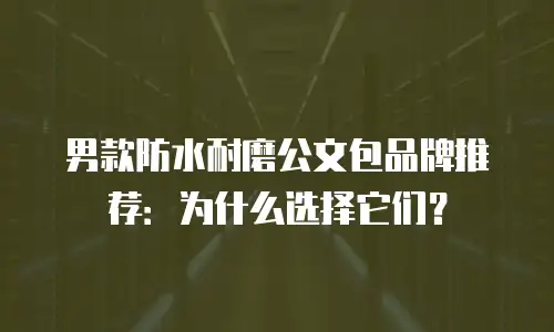 男款防水耐磨公文包品牌推荐：为什么选择它们？