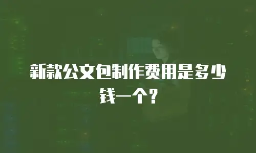新款公文包制作费用是多少钱一个？