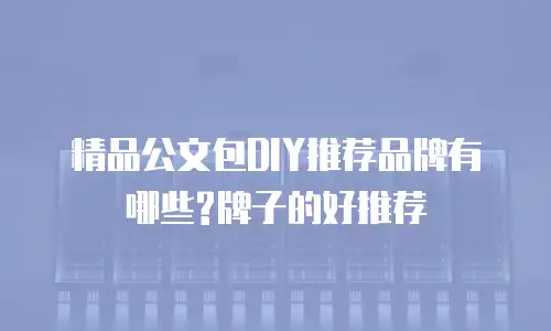 精品公文包DIY推荐品牌有哪些?牌子的好推荐