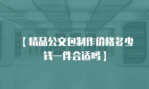 【精品公文包制作价格多少钱一件合适吗】