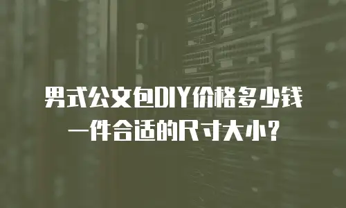 男式公文包DIY价格多少钱一件合适的尺寸大小？