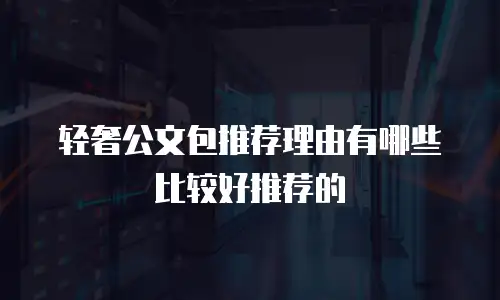 轻奢公文包推荐理由有哪些比较好推荐的