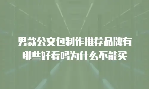 男款公文包制作推荐品牌有哪些好看吗为什么不能买