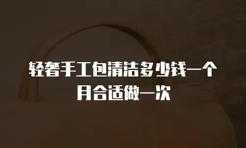 轻奢手工包清洁多少钱一个月合适做一次