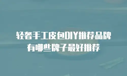 轻奢手工皮包DIY推荐品牌有哪些牌子最好推荐
