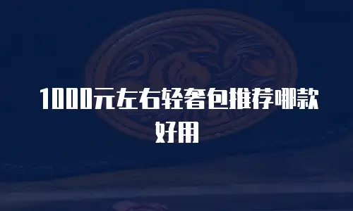 1000元左右轻奢包推荐哪款好用