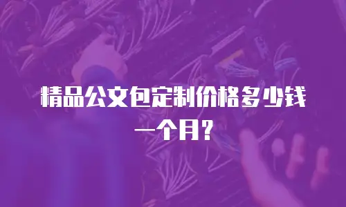 精品公文包定制价格多少钱一个月？