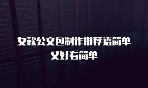 女款公文包制作推荐语简单又好看简单