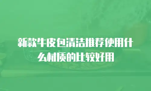 新款牛皮包清洁推荐使用什么材质的比较好用