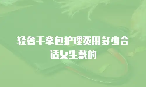 轻奢手拿包护理费用多少合适女生戴的