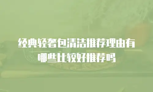 经典轻奢包清洁推荐理由有哪些比较好推荐吗