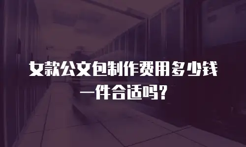 女款公文包制作费用多少钱一件合适吗？