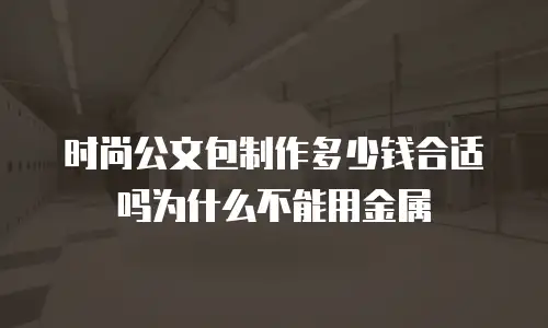 时尚公文包制作多少钱合适吗为什么不能用金属