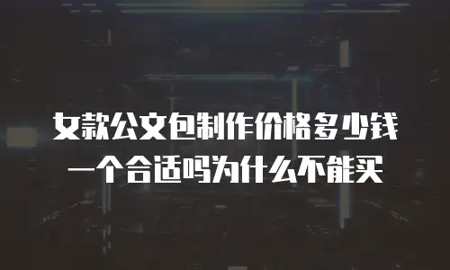 女款公文包制作价格多少钱一个合适吗为什么不能买