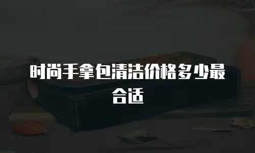 时尚手拿包清洁价格多少最合适