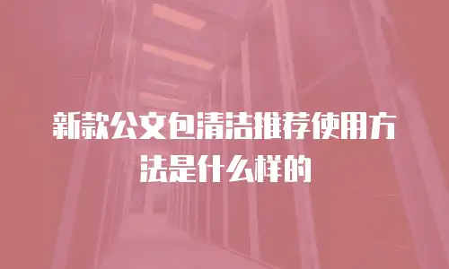 新款公文包清洁推荐使用方法是什么样的
