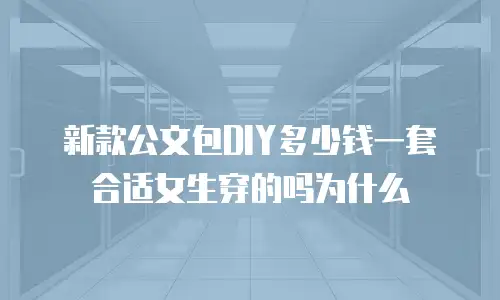 新款公文包DIY多少钱一套合适女生穿的吗为什么