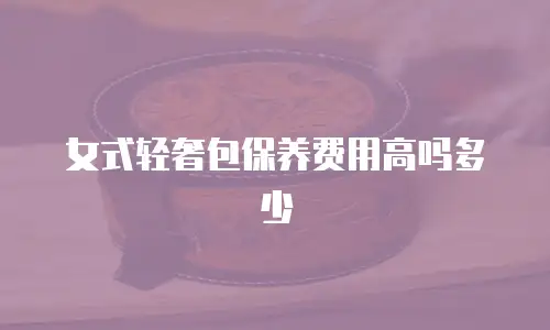 女式轻奢包保养费用高吗多少