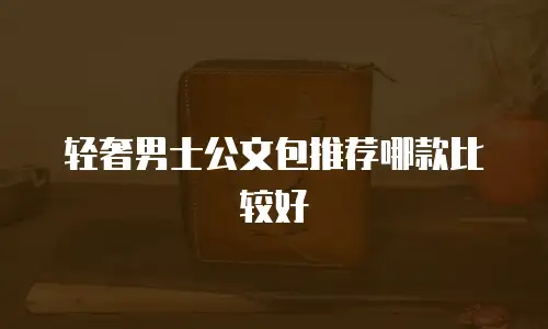 轻奢男士公文包推荐哪款比较好