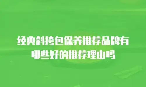 经典斜挎包保养推荐品牌有哪些好的推荐理由吗