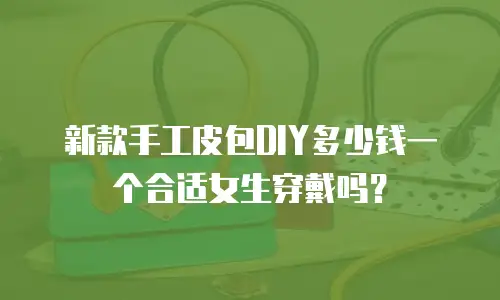 新款手工皮包DIY多少钱一个合适女生穿戴吗？