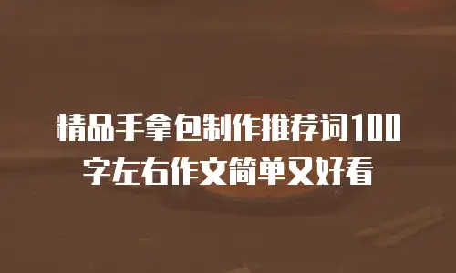 精品手拿包制作推荐词100字左右作文简单又好看
