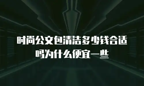时尚公文包清洁多少钱合适吗为什么便宜一些