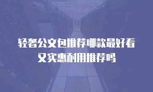 轻奢公文包推荐哪款最好看又实惠耐用推荐吗
