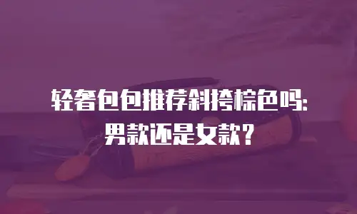 轻奢包包推荐斜挎棕色吗：男款还是女款？
