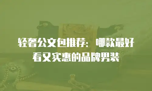 轻奢公文包推荐：哪款最好看又实惠的品牌男装
