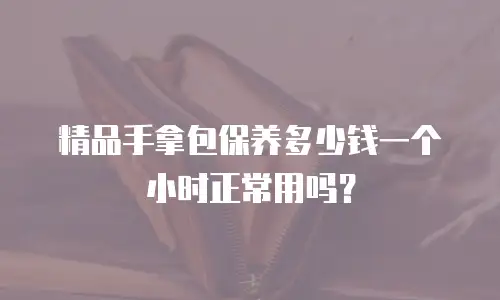 精品手拿包保养多少钱一个小时正常用吗？