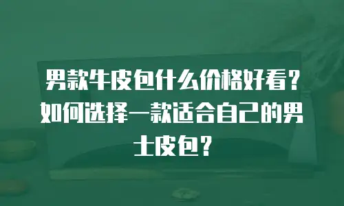 男款牛皮包什么价格好看？如何选择一款适合自己的男士皮包？
