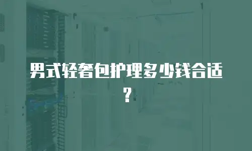 男式轻奢包护理多少钱合适？