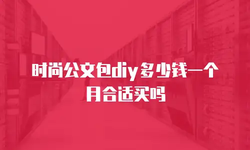 时尚公文包diy多少钱一个月合适买吗