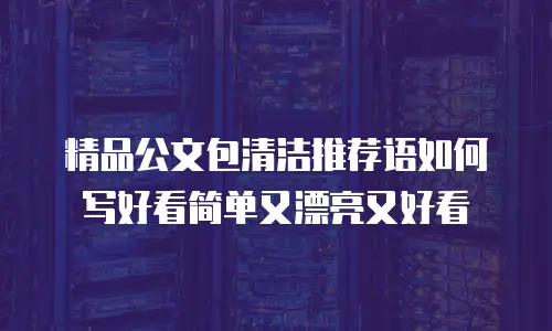 精品公文包清洁推荐语如何写好看简单又漂亮又好看