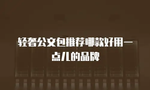 轻奢公文包推荐哪款好用一点儿的品牌