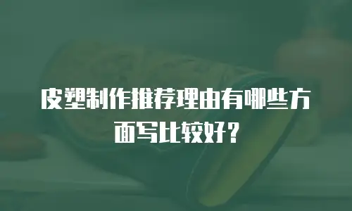 皮塑制作推荐理由有哪些方面写比较好？