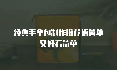经典手拿包制作推荐语简单又好看简单