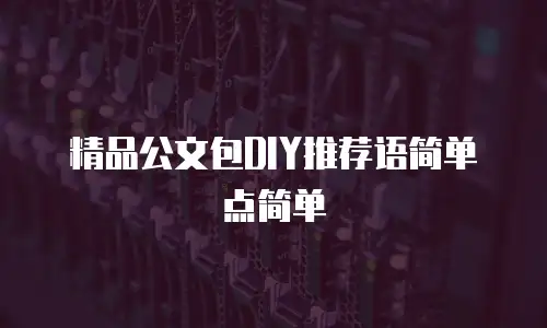 精品公文包DIY推荐语简单点简单