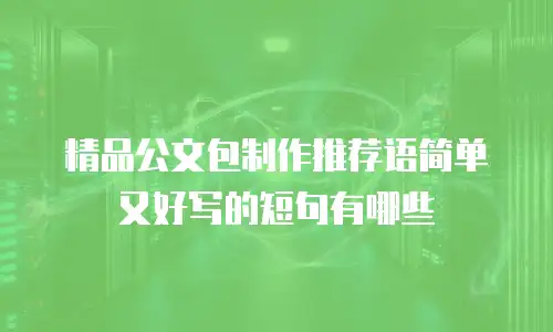 精品公文包制作推荐语简单又好写的短句有哪些