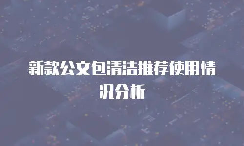 新款公文包清洁推荐使用情况分析