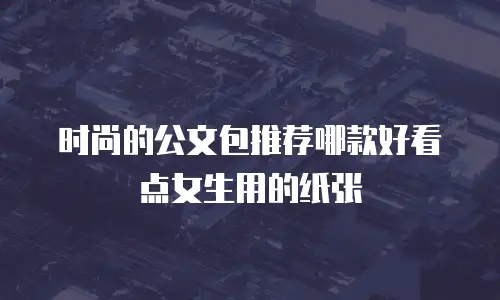时尚的公文包推荐哪款好看点女生用的纸张