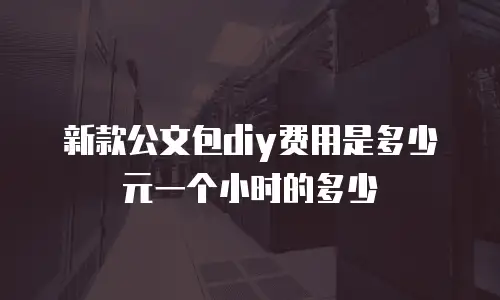 新款公文包diy费用是多少元一个小时的多少