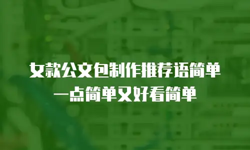 女款公文包制作推荐语简单一点简单又好看简单